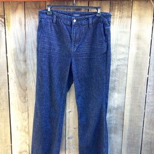 J. Crew Wide Leg Trouser Jeans, size 33/14.